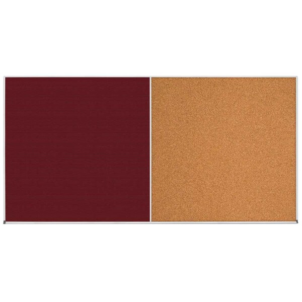 Enclosed Corkboard, 1 Door, 48"x36", 4" Fra, UV3416-BLACK-RUBBER